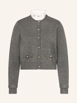 Sandro Kardigan Z Odpinanym Kołnierzem grau