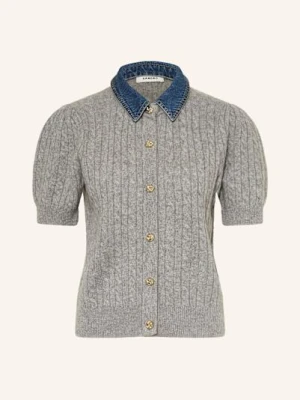 Sandro Kardigan Z Odpinanym Kołnierzem grau