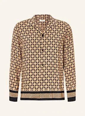 Sandro Koszula Satynowa Slim Fit beige