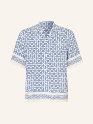 Sandro Koszula Z Klapami Slim Fit Z Satyny blau