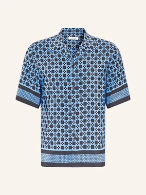 Sandro Koszula Z Klapami Slim Fit Z Satyny blau