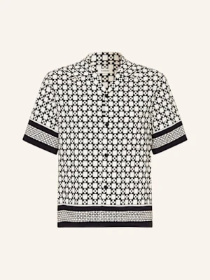 Sandro Koszula Z Klapami Slim Fit Z Satyny schwarz