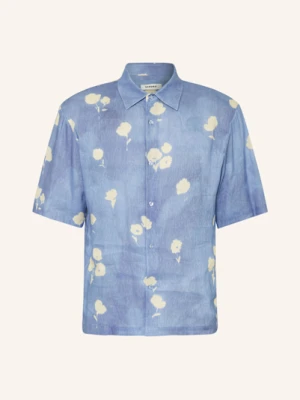 Sandro Koszula Z Krótkim Rękawem Comfort Fit Z Dodatkiem Lnu blau