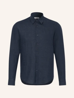 Sandro Koszula Z Lnu Regular Fit blau