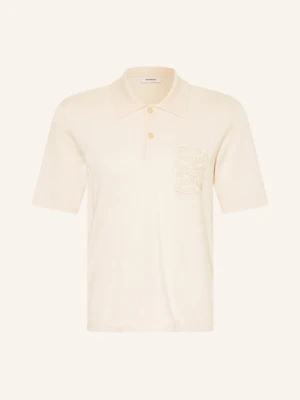 Sandro Koszulka Polo Z Dzianiny beige