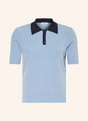 Sandro Koszulka Polo Z Dzianiny blau