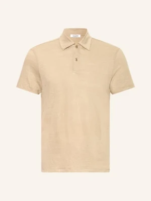 Sandro Koszulka Polo Z Lnu beige