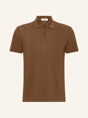 Sandro Koszulka Polo Z Lnu braun