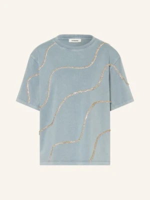 Sandro Koszulka Z Kamieniami Ozdobnymi grau