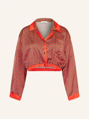 Sandro Krótka Bluzka Z Satyny rot