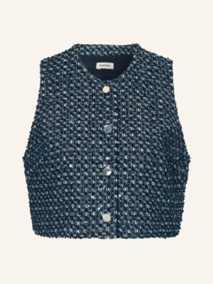 Sandro Krótka Kamizelka Z Cekinami blau