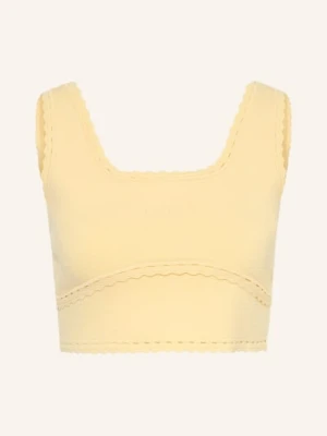 Sandro Krótki Sweter Z Dzianiny gelb