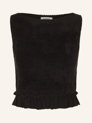 Sandro Krótki Sweter Z Dzianiny schwarz