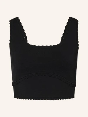 Sandro Krótki Sweter Z Dzianiny schwarz