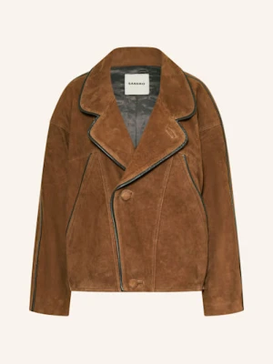 Sandro Kurtka Skórzana braun
