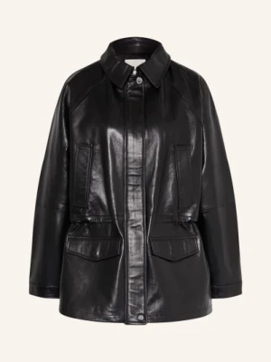 Sandro Kurtka Skórzana schwarz