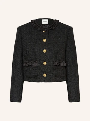 Sandro Kurtka Tweedowa Z Falbankami schwarz