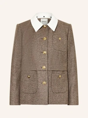 Sandro Kurtka Z Odpinanym Kołnierzem beige