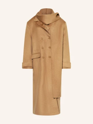 Sandro Płaszcz Bosmański Ze Zdejmowanym Szalem braun