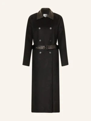 Sandro Płaszcz Wełniany schwarz