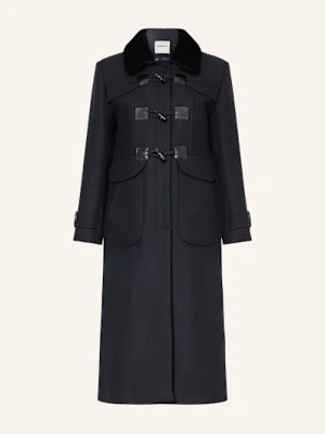 Sandro Płaszcz Z Mieszanki Materiałów blau