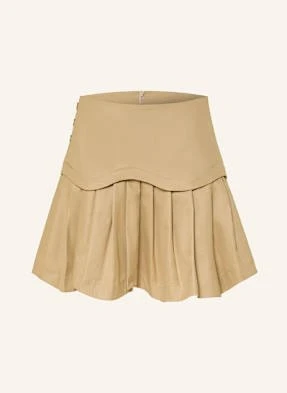 Sandro Plisowana Spódnica beige