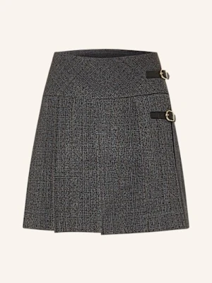 Sandro Plisowana Spódnica Z Ozdobnymi Kamykami grau