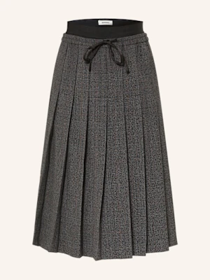 Sandro Plisowana Spódnica Z Ozdobnymi Kamykami grau