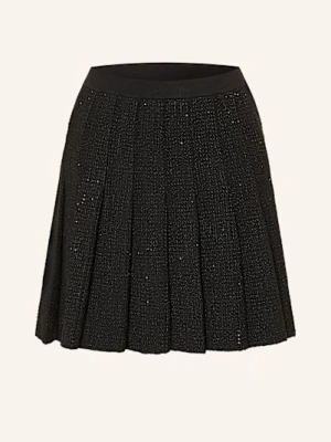 Sandro Plisowana Spódnica Z Tweedu schwarz