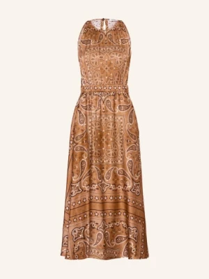 Sandro Satyna Sukienka Z Wycięciami braun