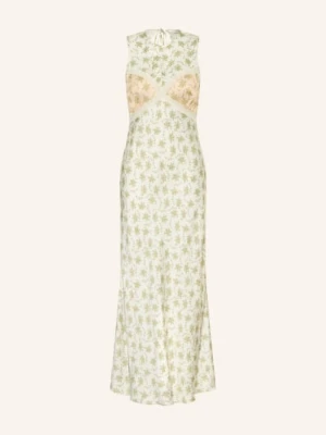 Sandro Satynowa Sukienka Z Koronką gruen