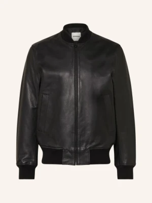 Sandro Skórzana Kurtka schwarz