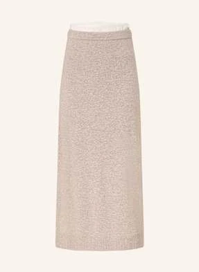Sandro Spódnica Z Dzianiny beige