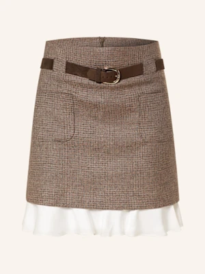 Sandro Spódnica Z Wolantami braun