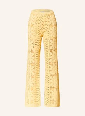 Sandro Spodnie Bootcut gelb
