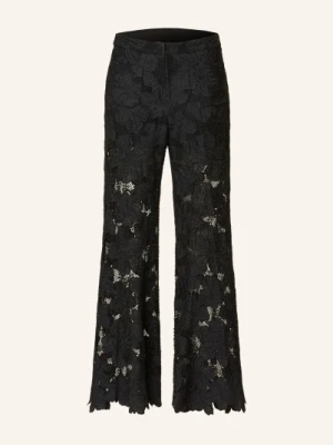 Sandro Spodnie Marlene Z Koronki Z Kamieniami Ozdobnymi schwarz
