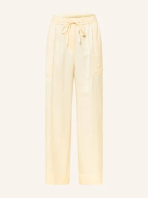 Sandro Spodnie Marlene Z Satyny gelb