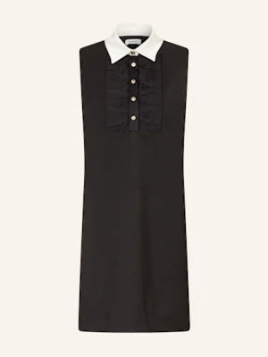 Sandro Sukienka Koszulowa Z Falbankami schwarz