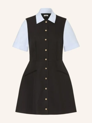 Sandro Sukienka Koszulowa Z Mieszanki Materiałów schwarz