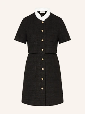 Sandro Sukienka Tweedowa schwarz