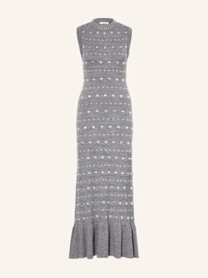 Sandro Sukienka Z Dzianiny Z Ćwiekami grau