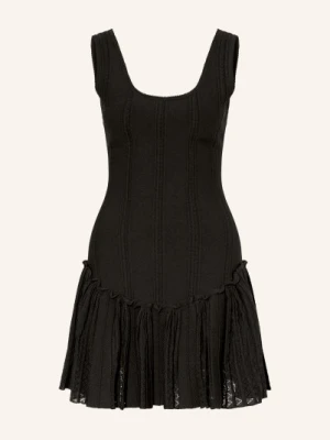 Sandro Sukienka Z Dzianiny Z Falbanami schwarz