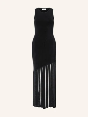 Sandro Sukienka Z Dzianiny Z Kamieniami Ozdobnymi schwarz