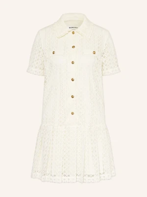 Sandro Sukienka Z Dziurkowanej Koronki weiss
