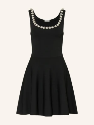 Sandro Sukienka Z Kamieniami Ozdobnymi schwarz
