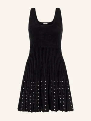 Sandro Sukienka Z Kamieniami Ozdobnymi schwarz