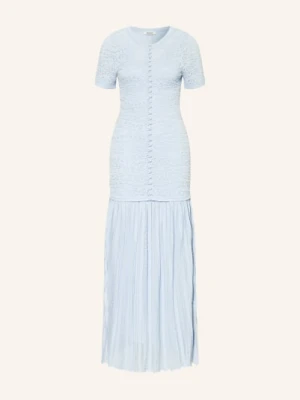 Sandro Sukienka Z Koronką I Ozdobnymi Perełkami blau
