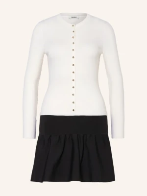 Sandro Sukienka Z Mieszanki Materiałów schwarz