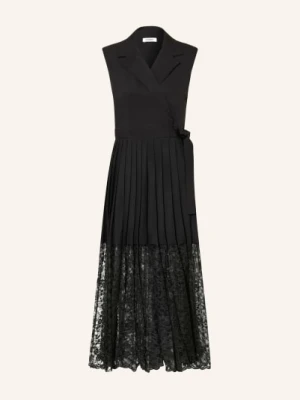 Sandro Sukienka Z Plisami I Koronką schwarz
