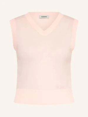 Sandro Sweter Bez Rękawów Z Kaszmiru pink